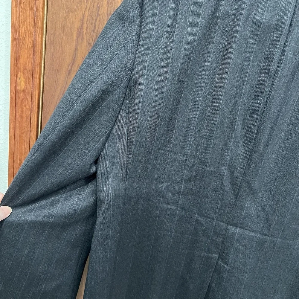 Hart Schaffner & Marx Pinstripe Blazer Business Suit‎ Jacket Two Button Gray 42